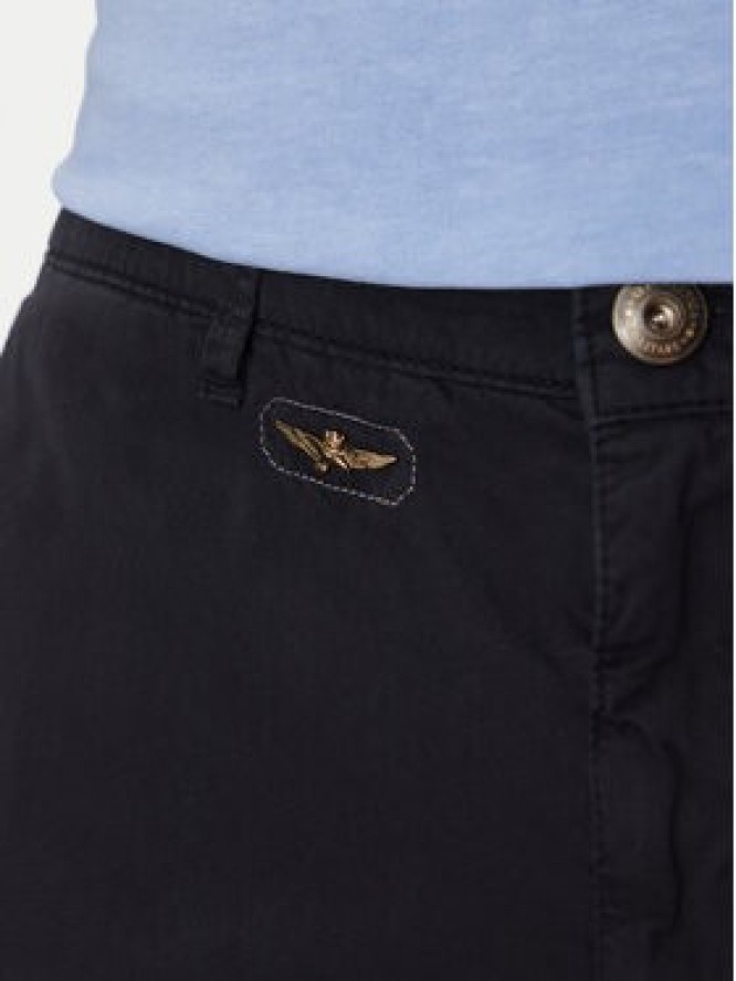 Aeronautica Militare Szorty materiałowe 251BE066CT1122 Granatowy Regular Fit