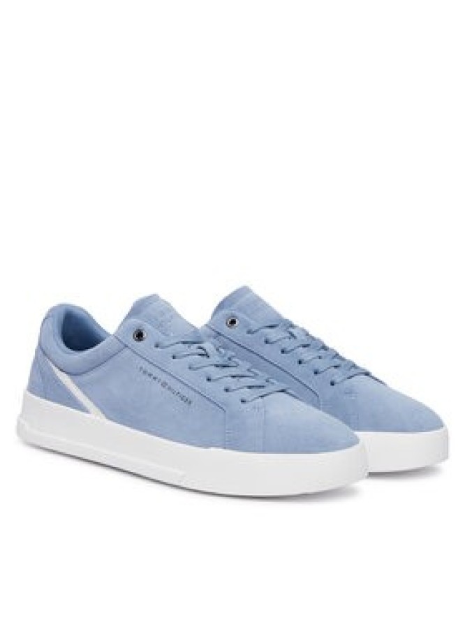 Tommy Hilfiger Sneakersy Th Court Premium Suede FM0FM05880 Niebieski