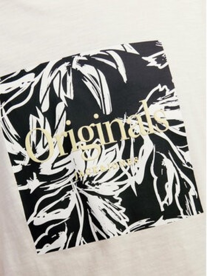 Jack & Jones T-Shirt Lafayette 12250436 Écru Relaxed Fit