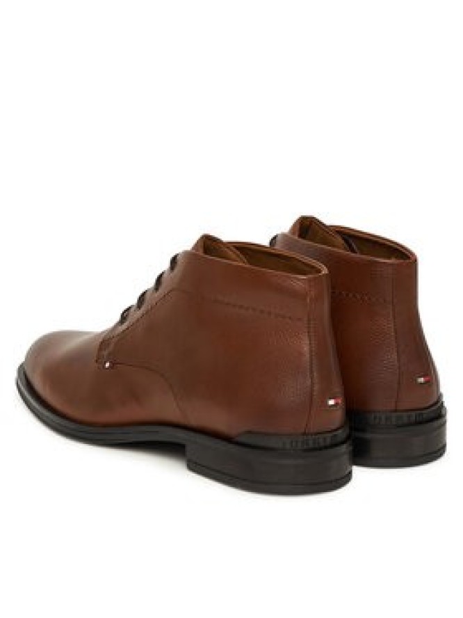 Tommy Hilfiger Trzewiki Corporate Hilfiger Lth Boot FM0FM05697 Brązowy
