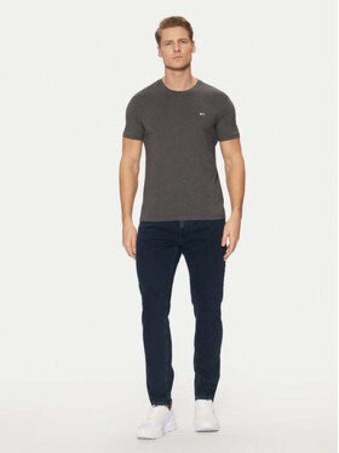 Tommy Jeans T-Shirt Jaspe DM0DM20363 Szary Slim Fit