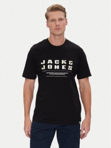 Jack & Jones T-Shirt Recharge 12274716 Czarny Relaxed Fit