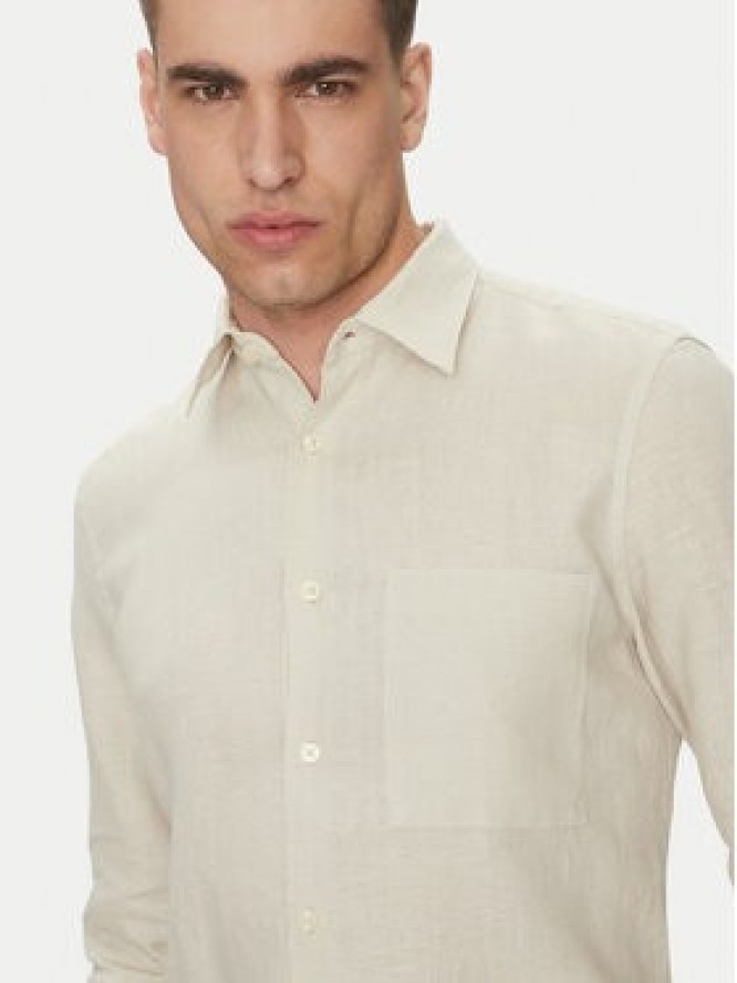 Marc O'Polo Koszula 523 7428 42318 Beżowy Regular Fit
