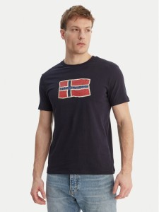 Napapijri T-Shirt S-Mahsa NP0A4FZB Granatowy Regular Fit