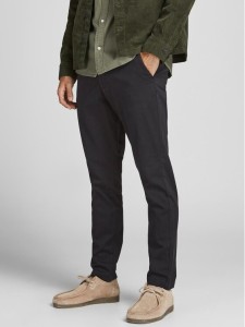 Jack & Jones Spodnie materiałowe Marco Dave 12174152 Czarny Slim Fit