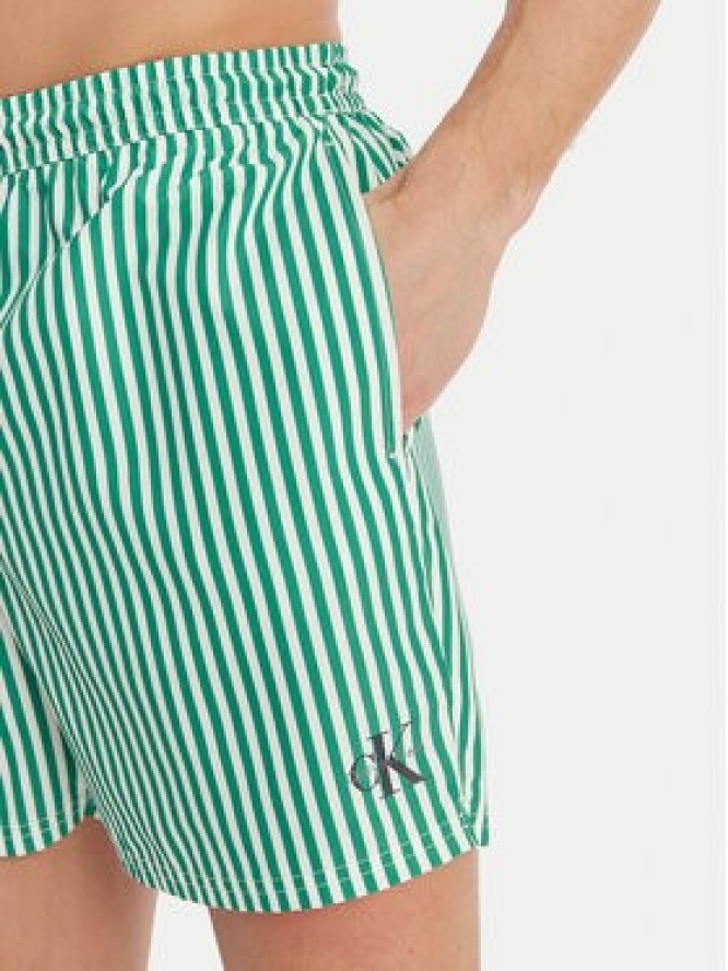 Calvin Klein Swimwear Szorty kąpielowe LV00N61045 Zielony