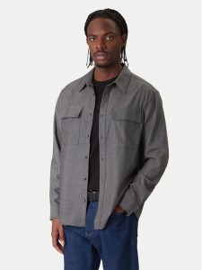 Calvin Klein Koszula Easy LV04LE114G Szary Relaxed Fit