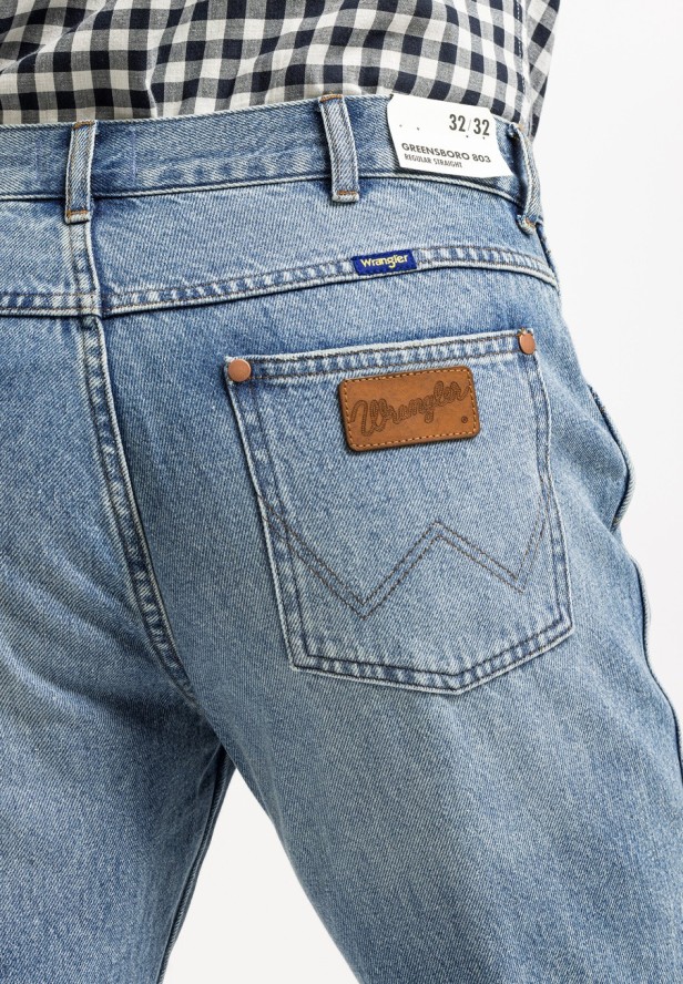 WRANGLER GREENSBORO MĘSKIE SPODNIE JEANSOWE JEANSY DŻINSY RACING INDIGO W15QBF22Y 112325874