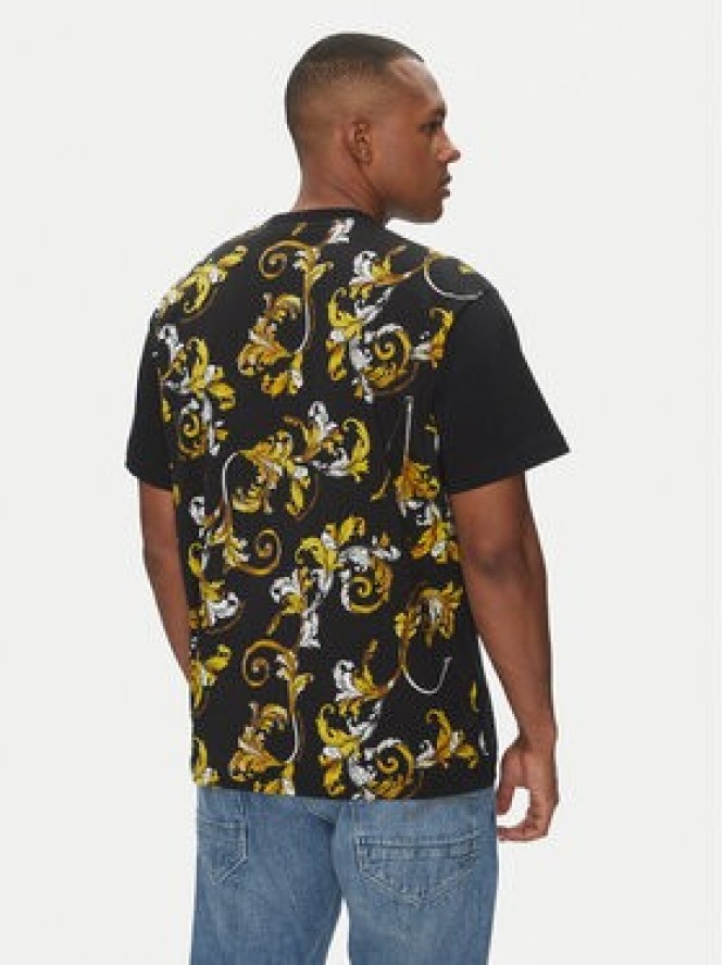 Versace Jeans Couture T-Shirt 78GAH615 Czarny Regular Fit