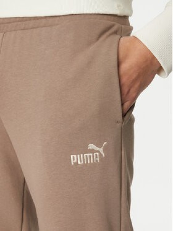 Puma Spodnie dresowe Ess No. 1 Logo 682609 Brązowy Regular Fit