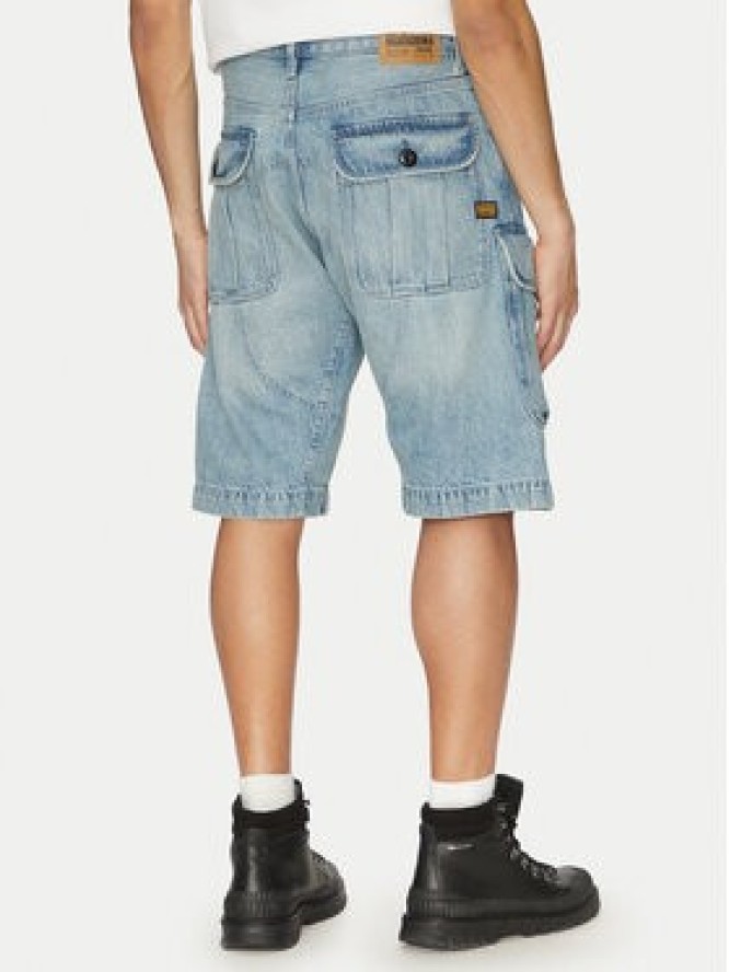 G-Star Raw Szorty jeansowe Bend 3D Cargo D26528-D788 H119 Błękitny Relaxed Fit