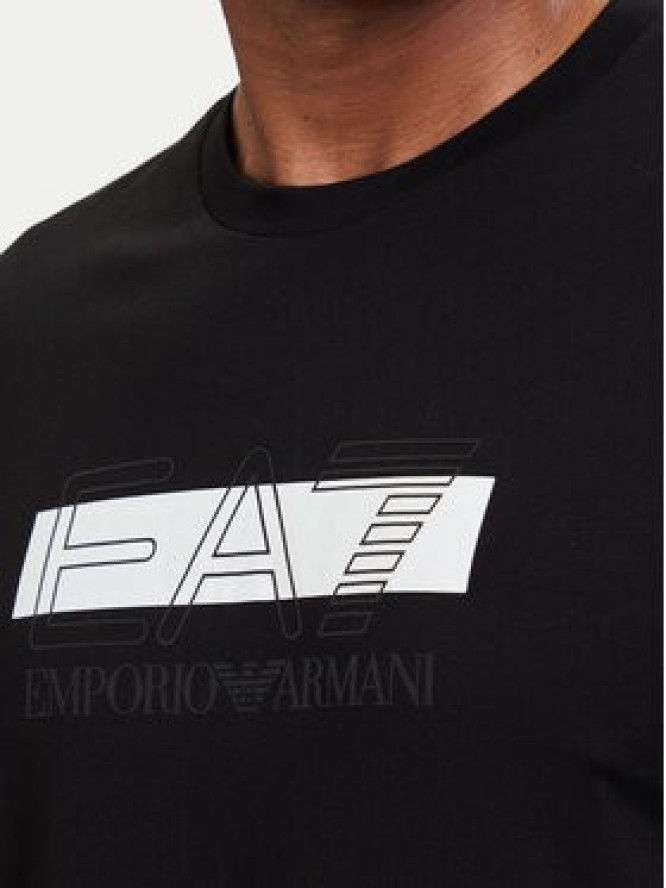 EA7 Emporio Armani T-Shirt 7M002415 AF10375 MC001 Czarny Regular Fit