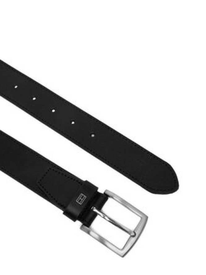 Tommy Hilfiger Pasek Denton Square Buckle Leather Belt AM0AM14188 Czarny