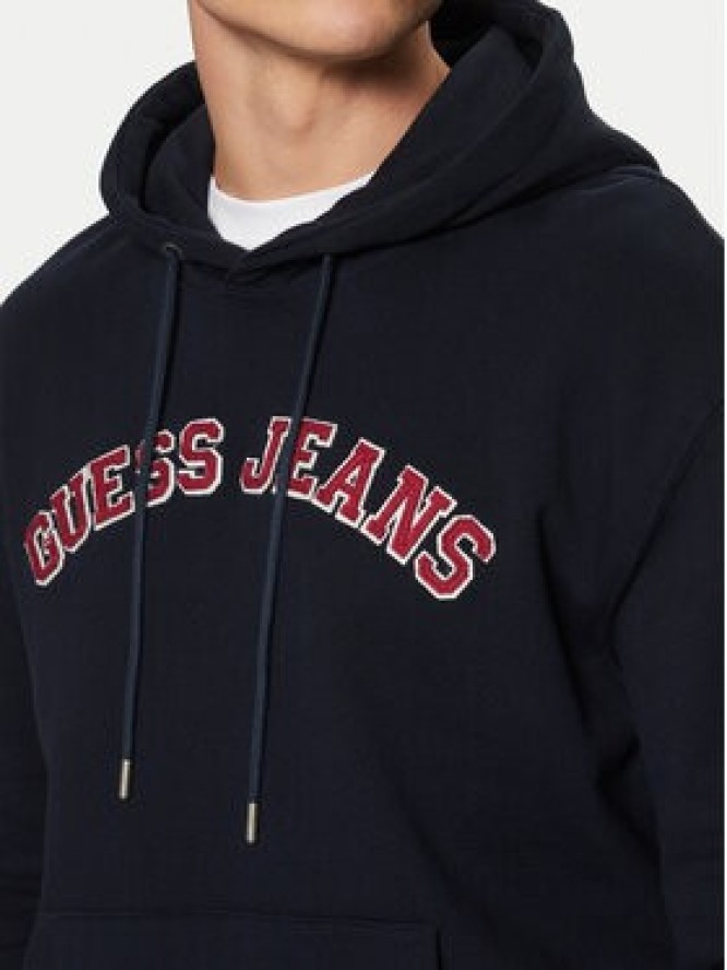 Guess Jeans Bluza M5RQ44 KCPR1 Granatowy Regular Fit