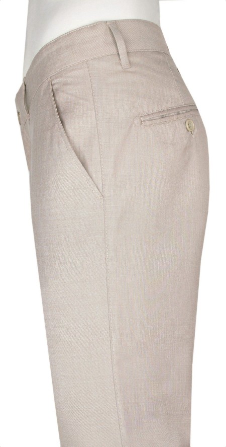 Spodnie Męskie, Chinosy Beżowe, Jednokolorowe, Lekkie -RIGON