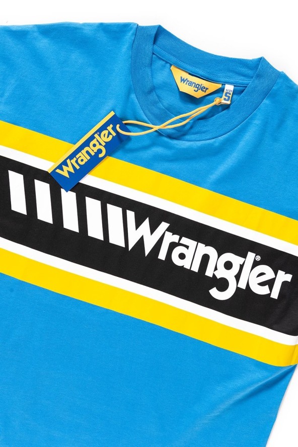 WRANGLER T SHIRT B&Y OVERSIZED T MEDITERRANEAN BLUE W7C44GHBR 112131691