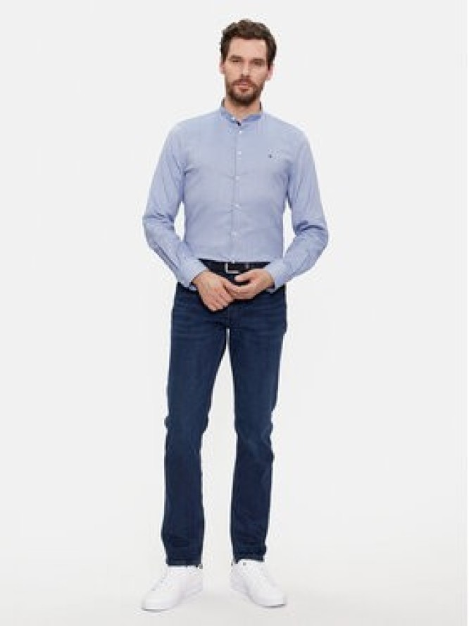 Tommy Hilfiger Koszula Cl Stretch Dobby Sf Shirt MW0MW33821 Niebieski Slim Fit