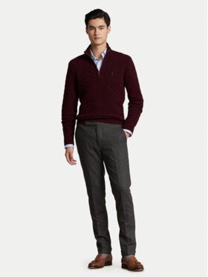 Polo Ralph Lauren Sweter 710876766007 Bordowy Regular Fit