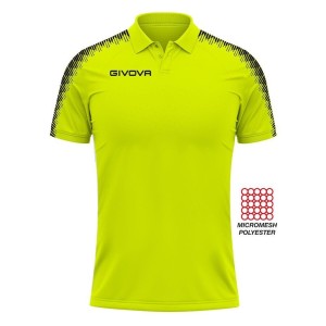 Givova Fluo Żółta Koszulka Polo 2XL - Oddychająca i Lekka