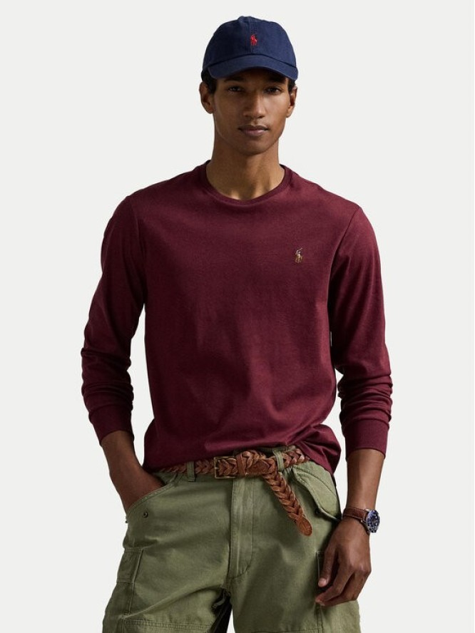 Polo Ralph Lauren Longsleeve 710760121037 Bordowy Slim Fit