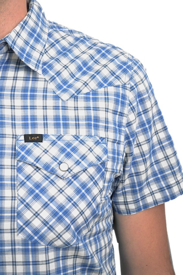 LEE MĘSKA KOSZULA SS WESTERN SHIRT DEEP INDIGO L640IDPS