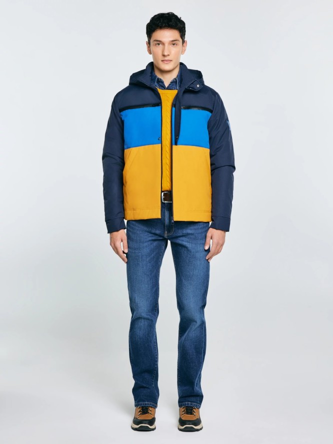 Kurtka męska z funkcją water resistant granatowa Hardes 403