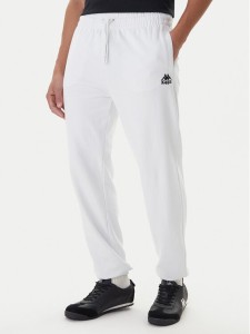 Kappa Spodnie dresowe Gothenburg 331U7EW Biały Regular Fit