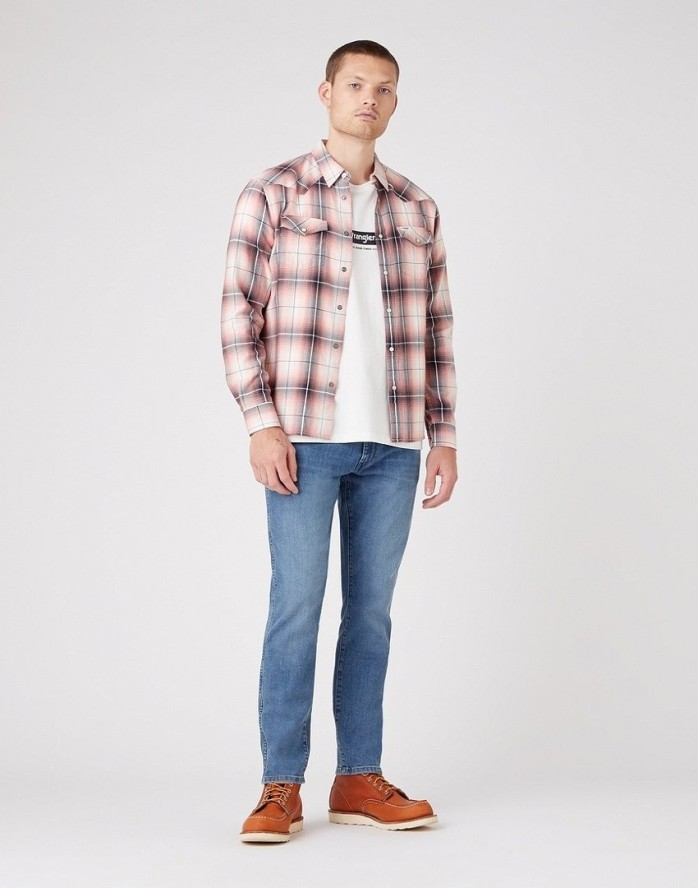 WRANGLER LARSTON MĘSKIE SPODNIE JEANSOWE DUSKY CLOUD W18SYJ38R 112145874