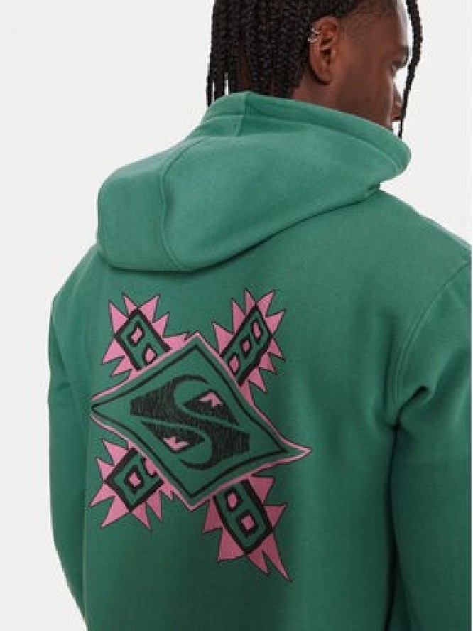 Quiksilver Bluza Graphic EQYFT05131 Zielony Regular Fit