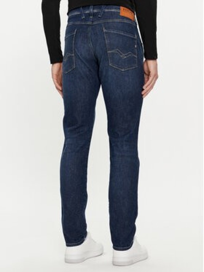 Replay Jeansy M914J.000.785 Granatowy Slim Fit