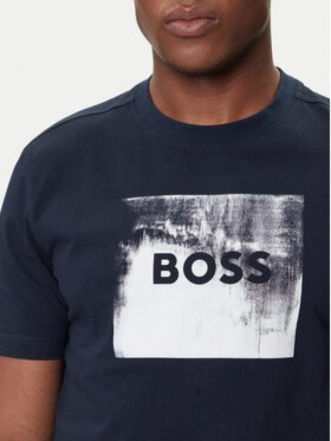 BOSS T-Shirt Te_Wheel 50546381 Granatowy Regular Fit