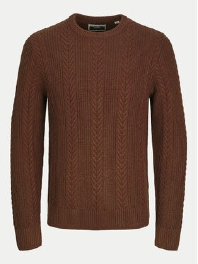 Jack & Jones Sweter 12261436 Brązowy Regular Fit