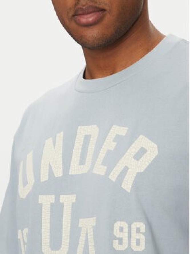 Under Armour T-Shirt Heavyweight Varsity 1390179 Błękitny Oversize