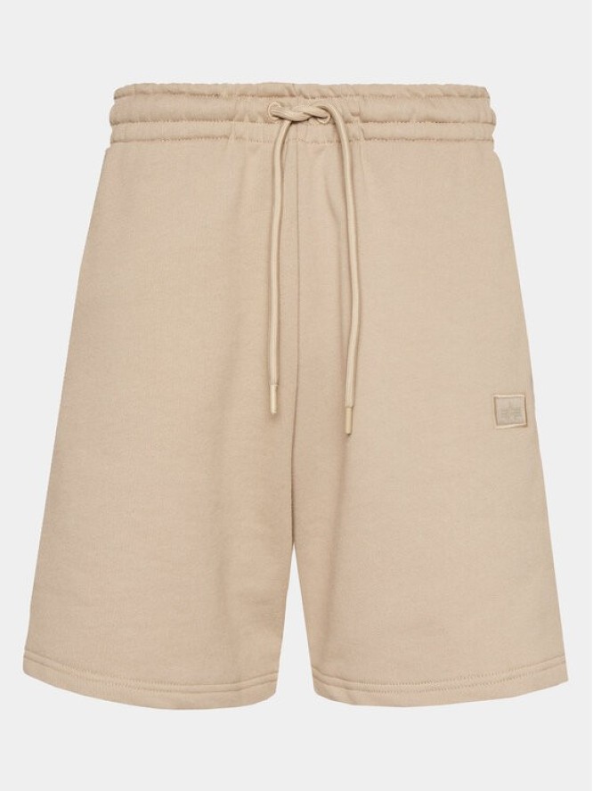 Alpha Industries Szorty sportowe Essentials 146363 Beżowy Regular Fit