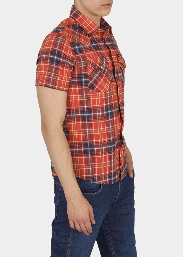 KOSZULA MĘSKA LEE SS WESTERN POPPY RED L640DKNH 112115270