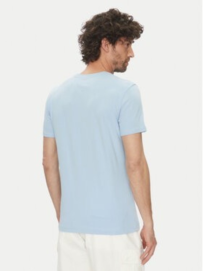 La Martina T-Shirt Vernie MAR009 JS206 Błękitny Regular Fit