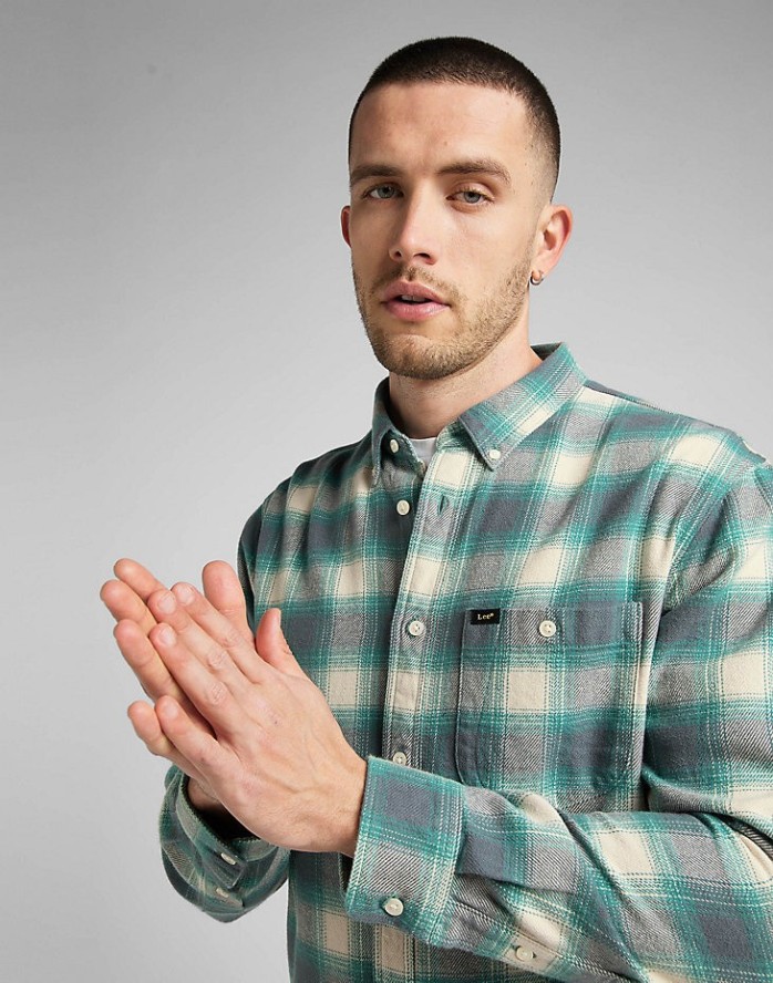 MĘSKA KOSZULA LEE RIVETED SHIRT L66IDODO 112321895