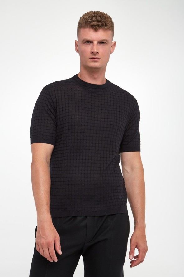 T-shirt męski z wełną EMPORIO ARMANI