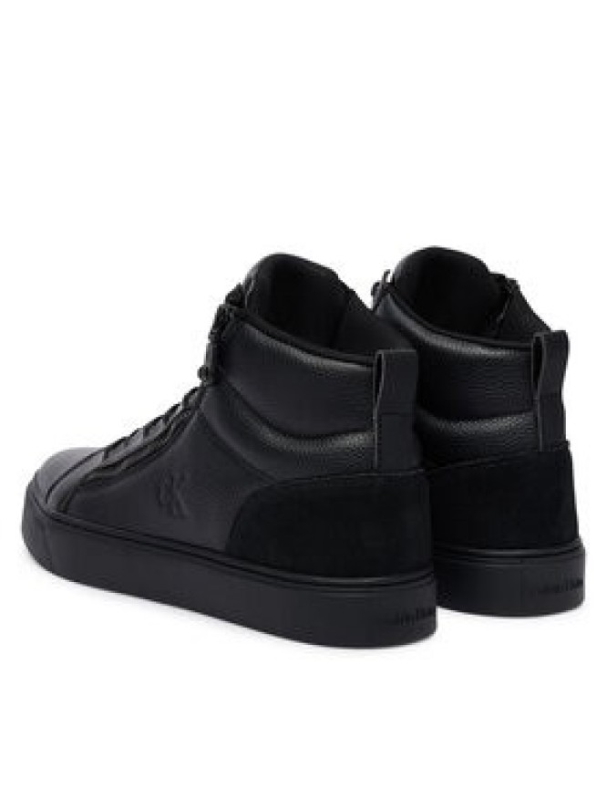 Calvin Klein Sneakersy Classic Cup Mid Laceup Zip Lth YM0YM01428 Czarny