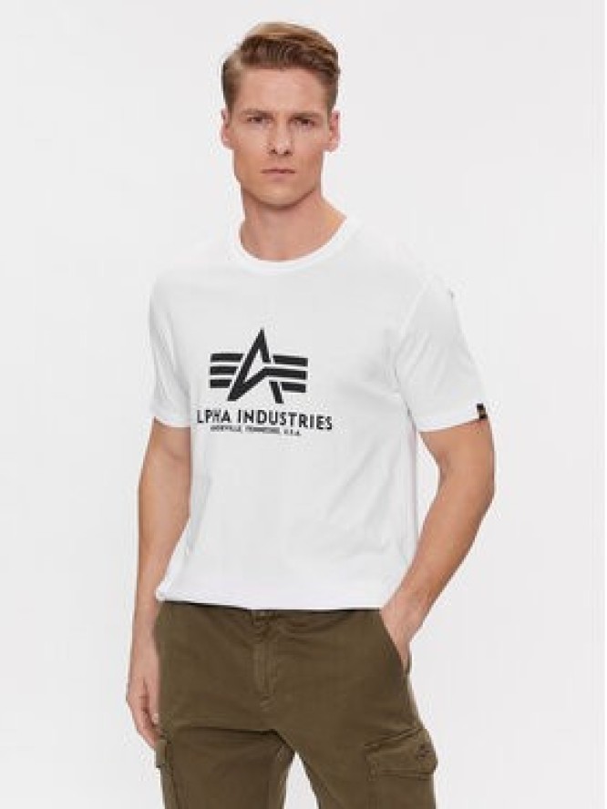 Alpha Industries T-Shirt Basic 100501 Biały Regular Fit