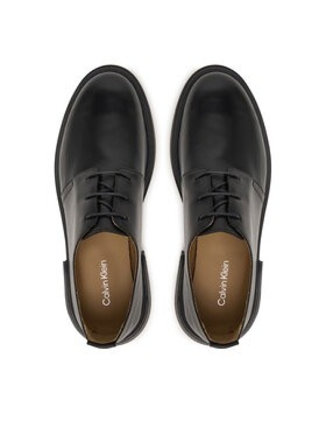 Calvin Klein Półbuty Cupped Postman Derby Laceup Lth HM0HM01996 Czarny