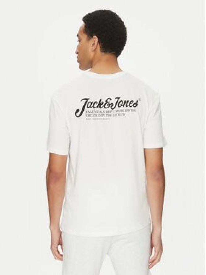 Jack & Jones Komplet t-shirt i szorty sportowe Beau 12277466 Biały Relaxed Fit