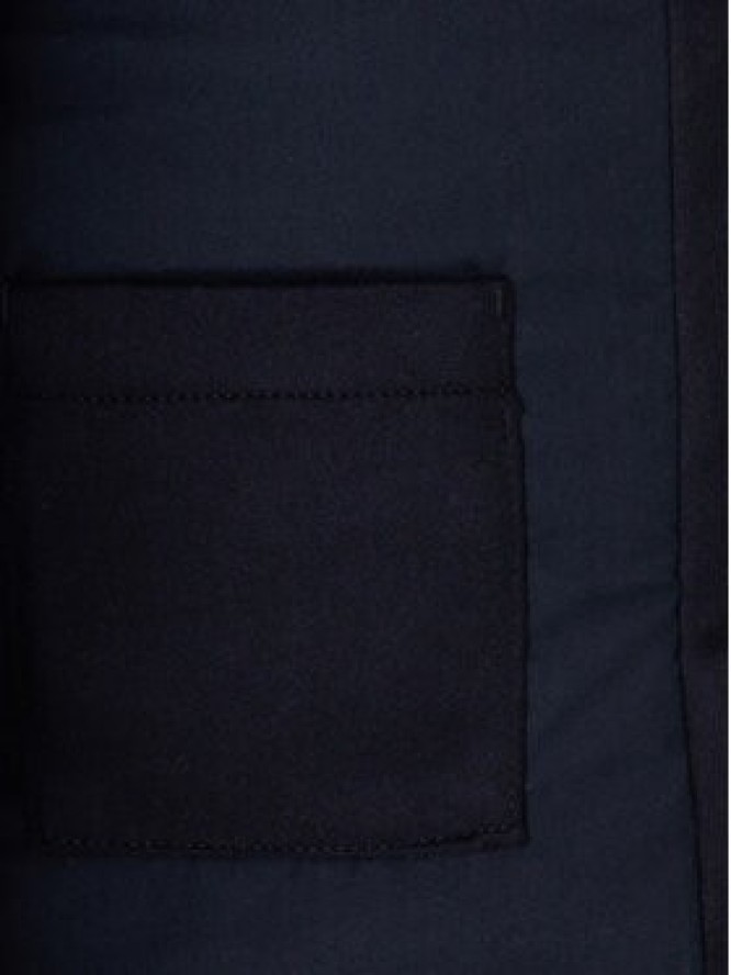 BOSS Płaszcz wełniany H-Jared 50551085 Granatowy Regular Fit