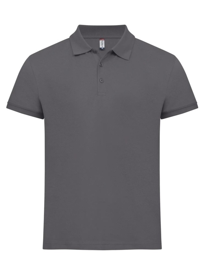 clique Classic Lincoln S/S koszulka polo męska nowy krój Metal Grey