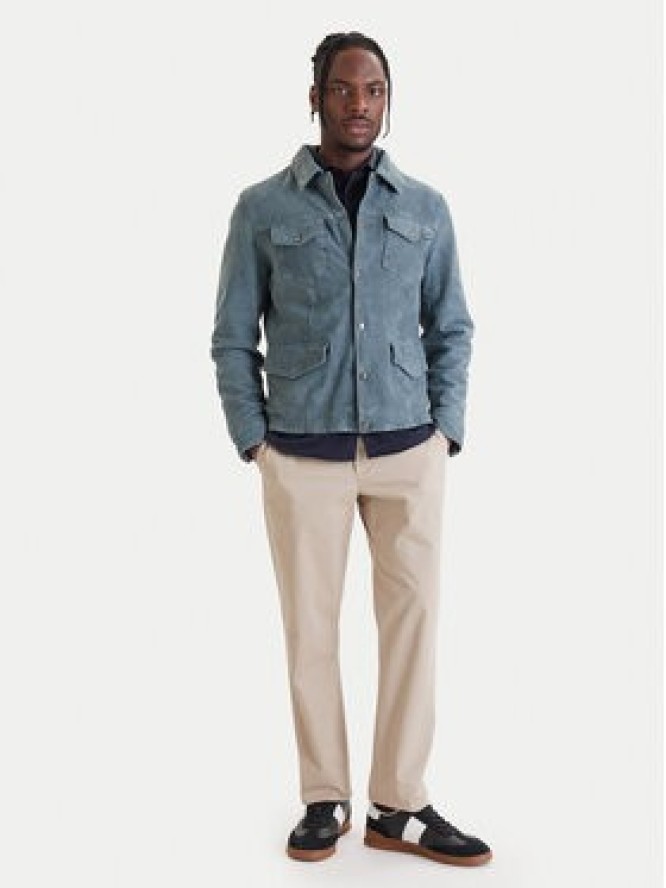 Milestone Kurtka skórzana Valerio 612205 60790 Niebieski Regular Fit