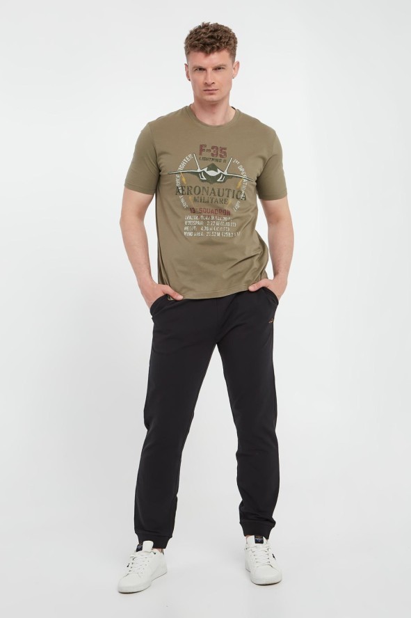 T-shirt męski z grafiką AERONAUTICA MILITARE