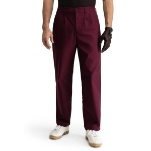 Męskie spodnie golfowe z prostymi nogawkami Siroko Iron Cherry
