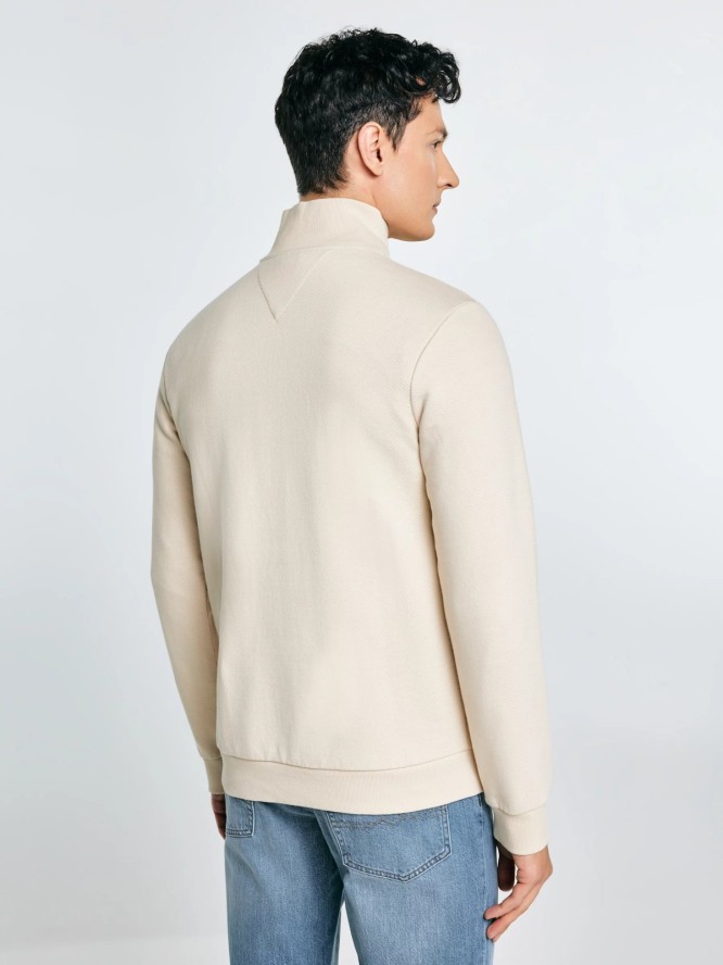 bluza męska ze stójką kremowa salih 103