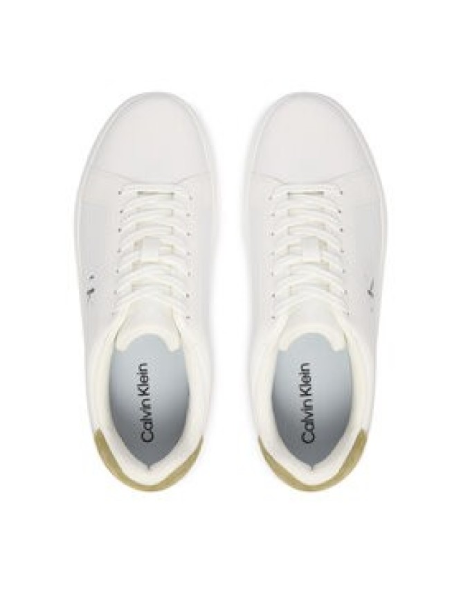 Calvin Klein Sneakersy Classic Cupsole Laceup Lth YM0YM01435 Biały