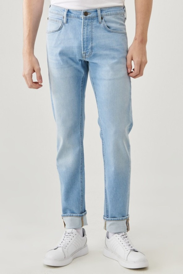 LEE DAREN ZIP FLY MĘSKIE SPODNIE JEANSOWE BLEACHED CODY L707NLUH 112145465